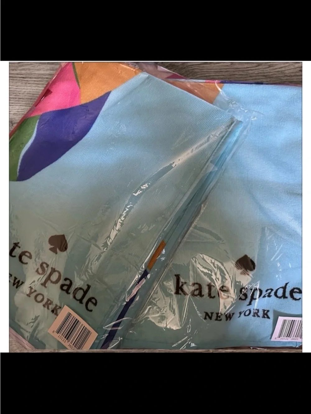 1 x New kate spade Light Blue Tote with Multicolor Accents